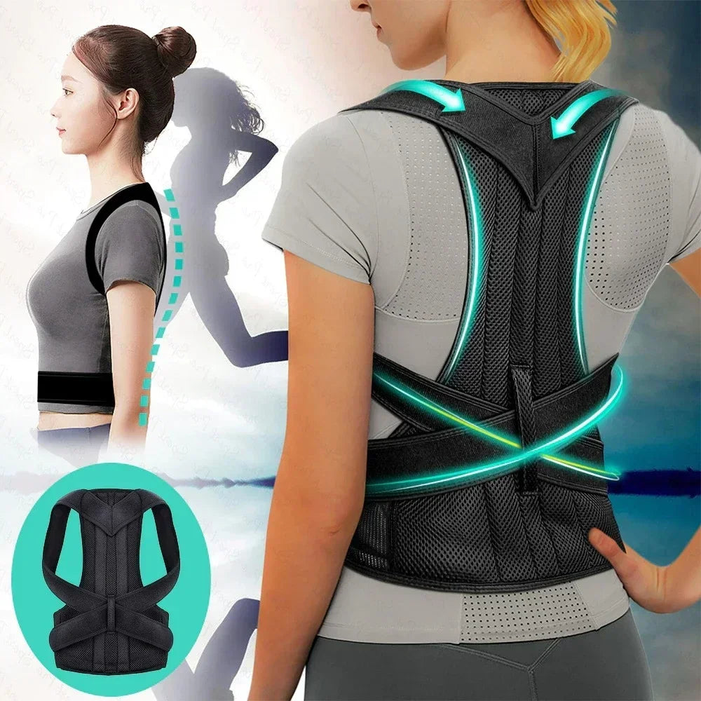 Posture Corrector – Adjustable Back Support Brace for Men & Women