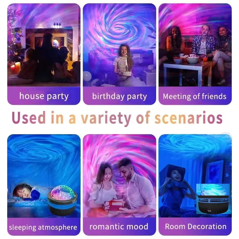 LED Galaxy Projector – Star & Aurora Night Light for Bedroom, Kids Room & Gaming Setup