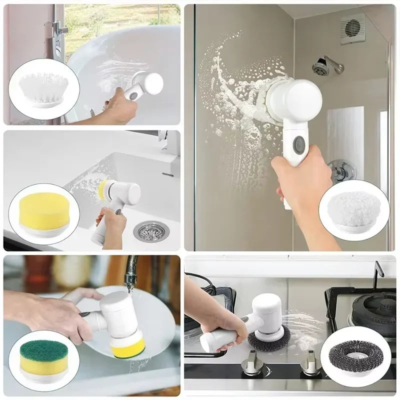 Electric Spin Scrubber – Cordless Power Cleaning Brush for Bathroom, Kitchen & Tiles