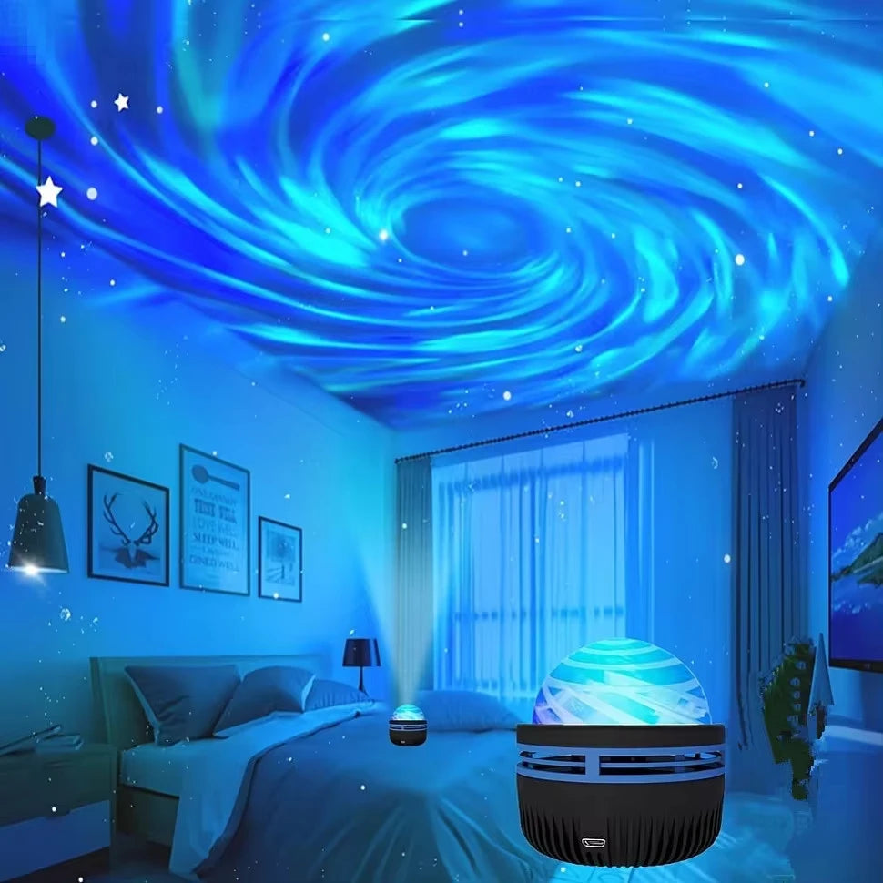 LED Galaxy Projector – Star & Aurora Night Light for Bedroom, Kids Room & Gaming Setup