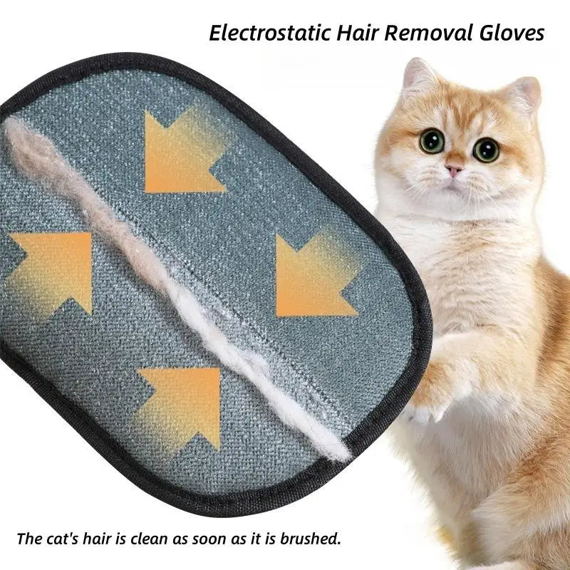 Pet Grooming Glove – Gentle Deshedding Brush Glove for Dogs & Cats