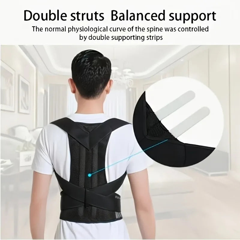 Posture Corrector – Adjustable Back Support Brace for Men & Women
